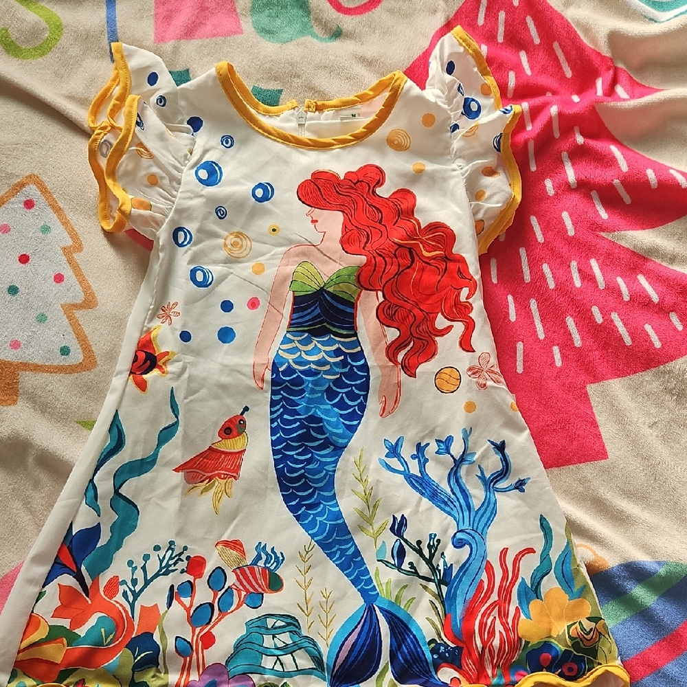 Taylor Mini Dress with Yellow Trim